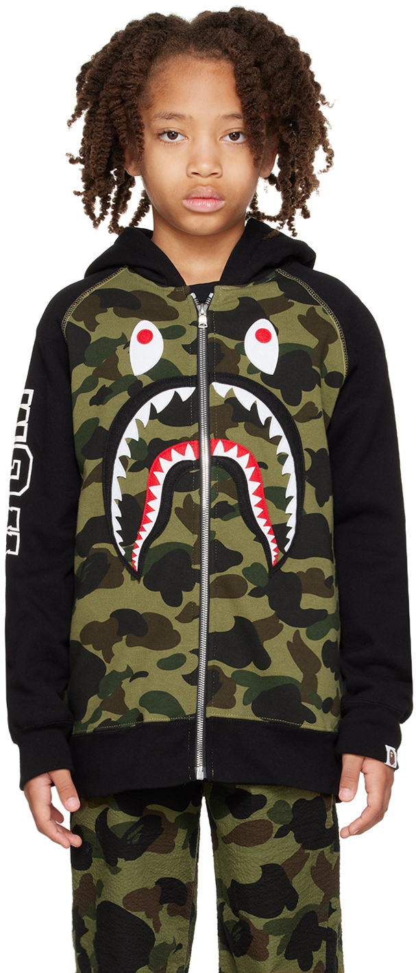 BAPE Shark full zip hoodie black camo x red A Bathing Ape Size M