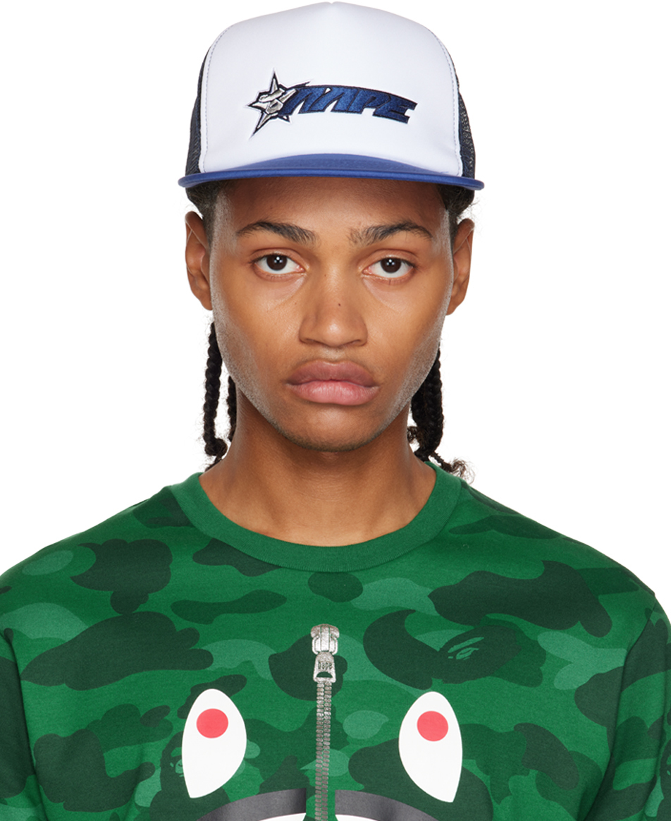 AAPE by A Bathing Ape Blue Embroidered Cap