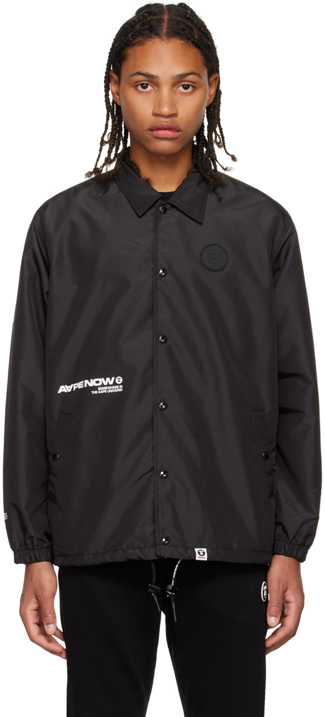 AAPE by A Bathing Ape Black Pointed Collar Jacket