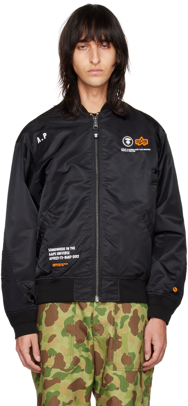 Black Light Weight Bomber by AAPE by A Bathing Ape on Sale