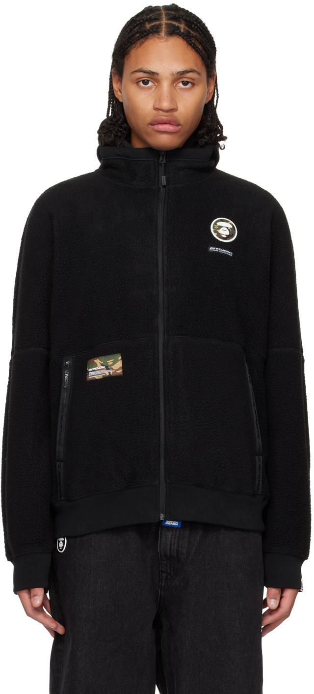 Aape By A Bathing Ape Black Stand Collar Jacket