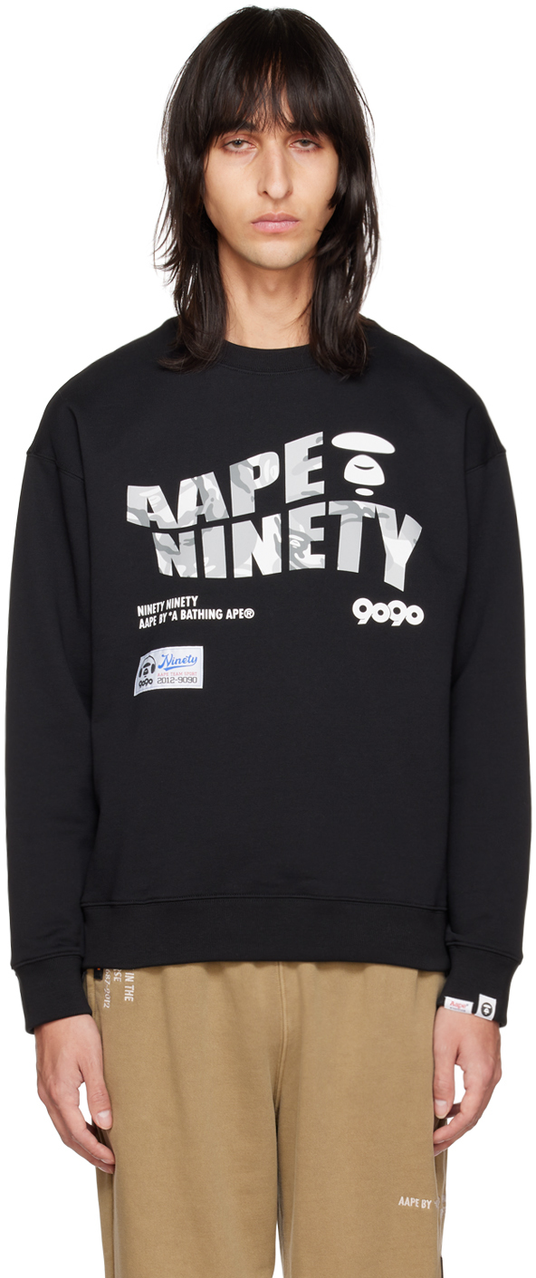 Aape By A Bathing Ape Black Theme Sweatshirt In Bkx
