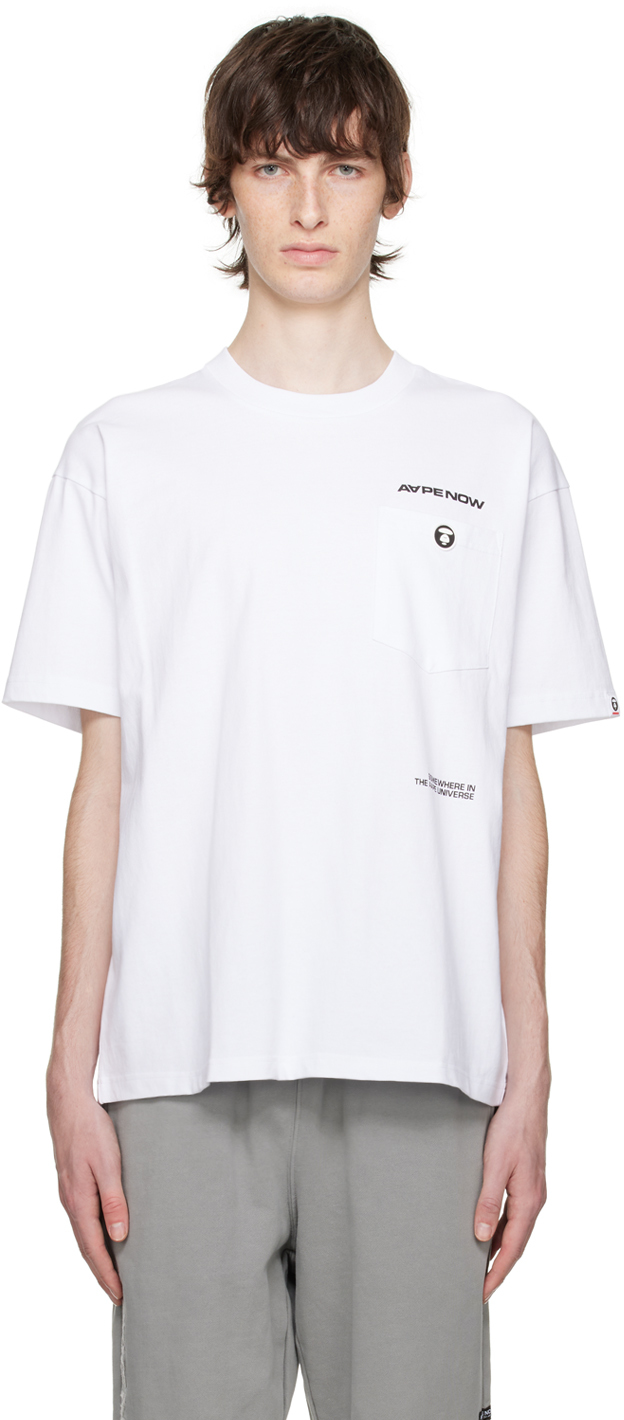 Aape By A Bathing Ape White Printed T-shirt In Whx White