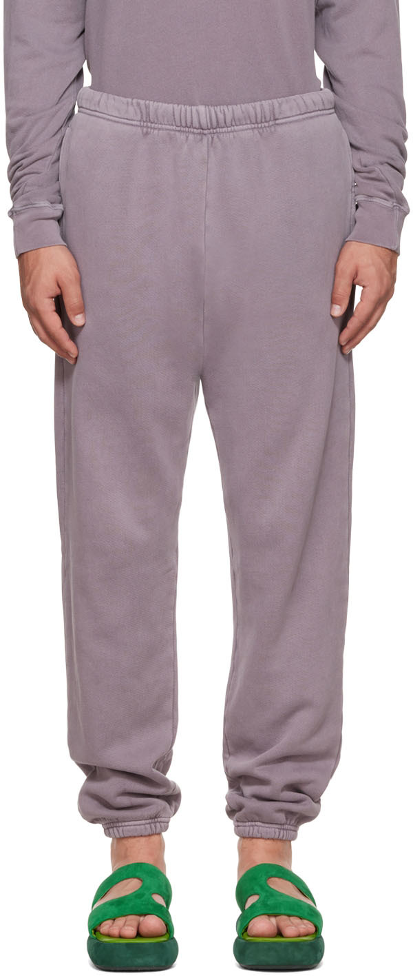 Les Tien Purple Cotton Lounge Pants