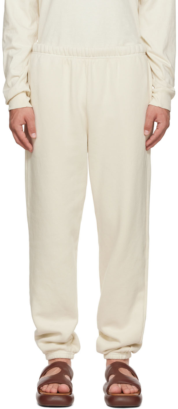 Les Tien Off-White Cotton Lounge Pants