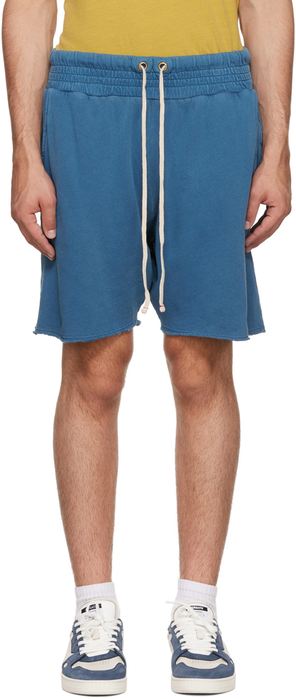 Les Tien Blue Cotton Shorts