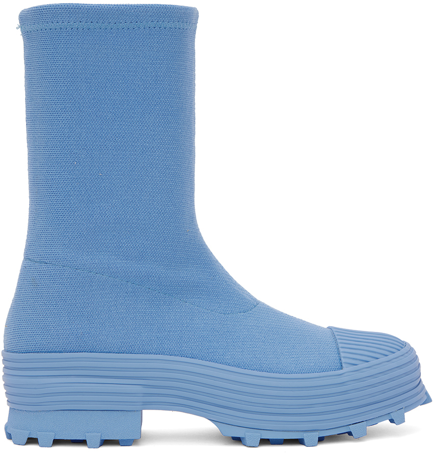CAMPERLAB: Blue Traktori Ankle Boots | SSENSE