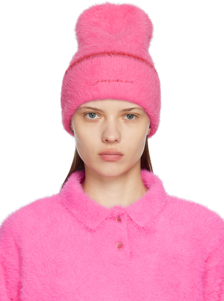 Jacquemus: Pink 'Le Bonnet Neve' Beanie | SSENSE UK