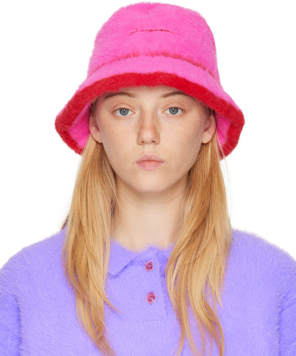 Shop Jacquemus Pink Le Papier 'le Bob Neve' Bucket Hat In 430 Pink