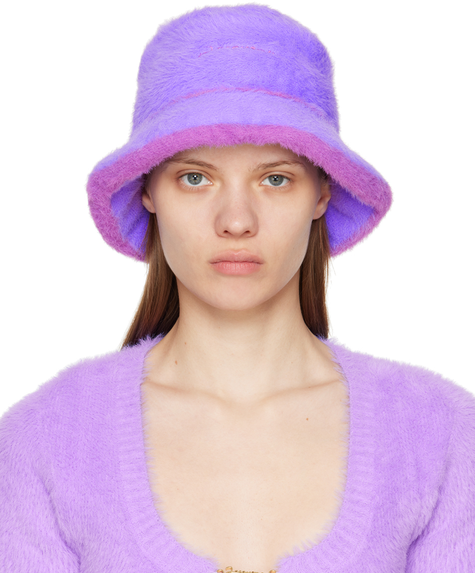 Jacquemus: Purple Le Papier 'Le Bob Neve' Bucket Hat | SSENSE UK