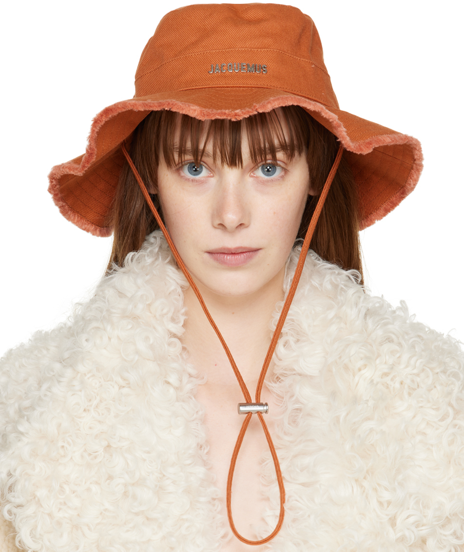 Jacquemus Orange Le Papier 'le Bob Gadjo' Bucket Hat In 840 Terracotta