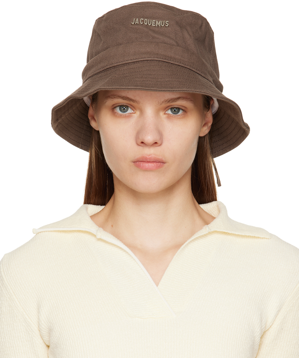 Jacquemus: Brown Le Papier 'Le Bob Gadjo' Bucket Hat SSENSE UK