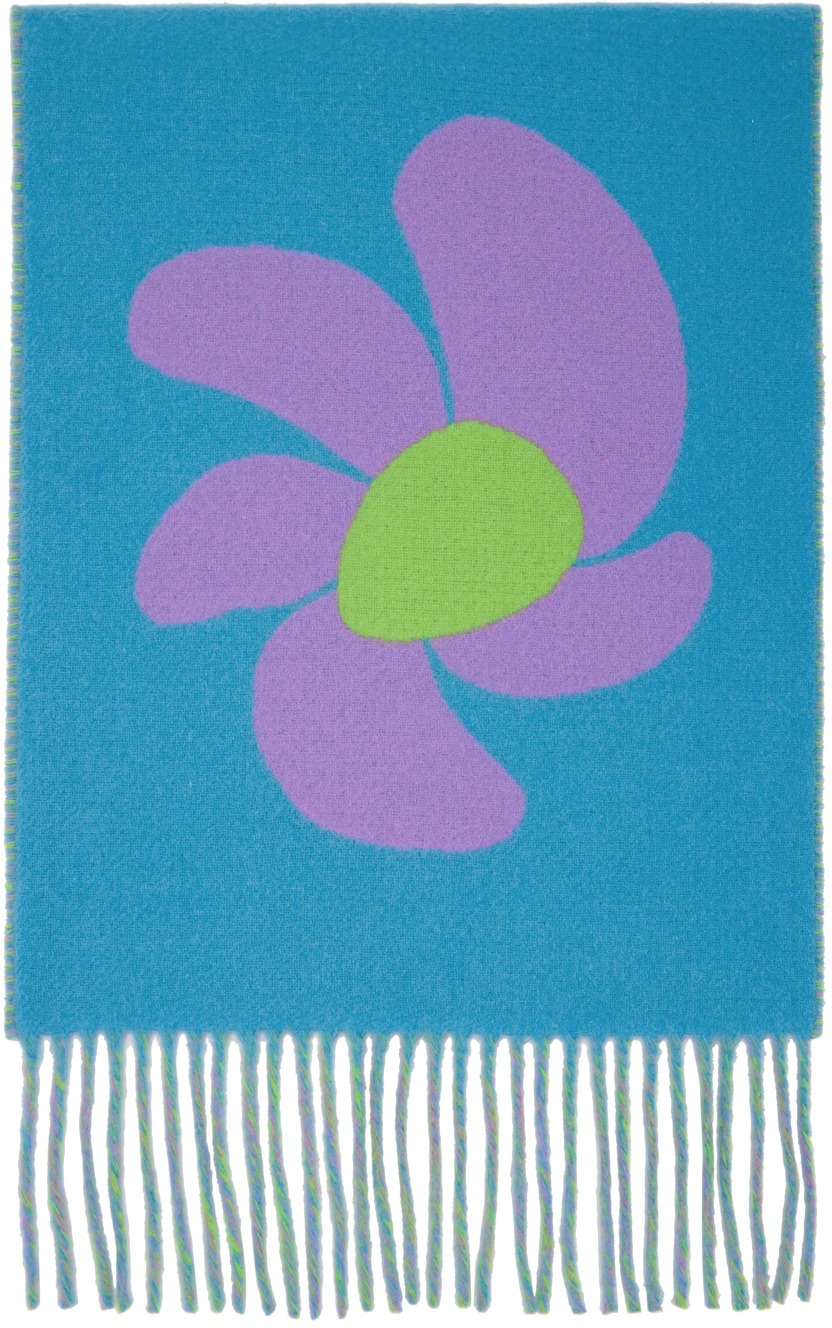 Jacquemus Purple & Blue Flower Scarf