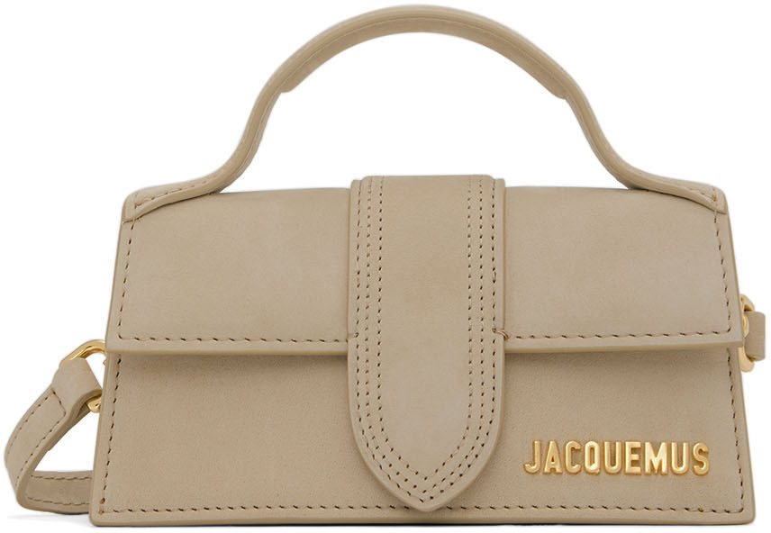 Jacquemus Beige Suede 'Le Bambino' Clutch