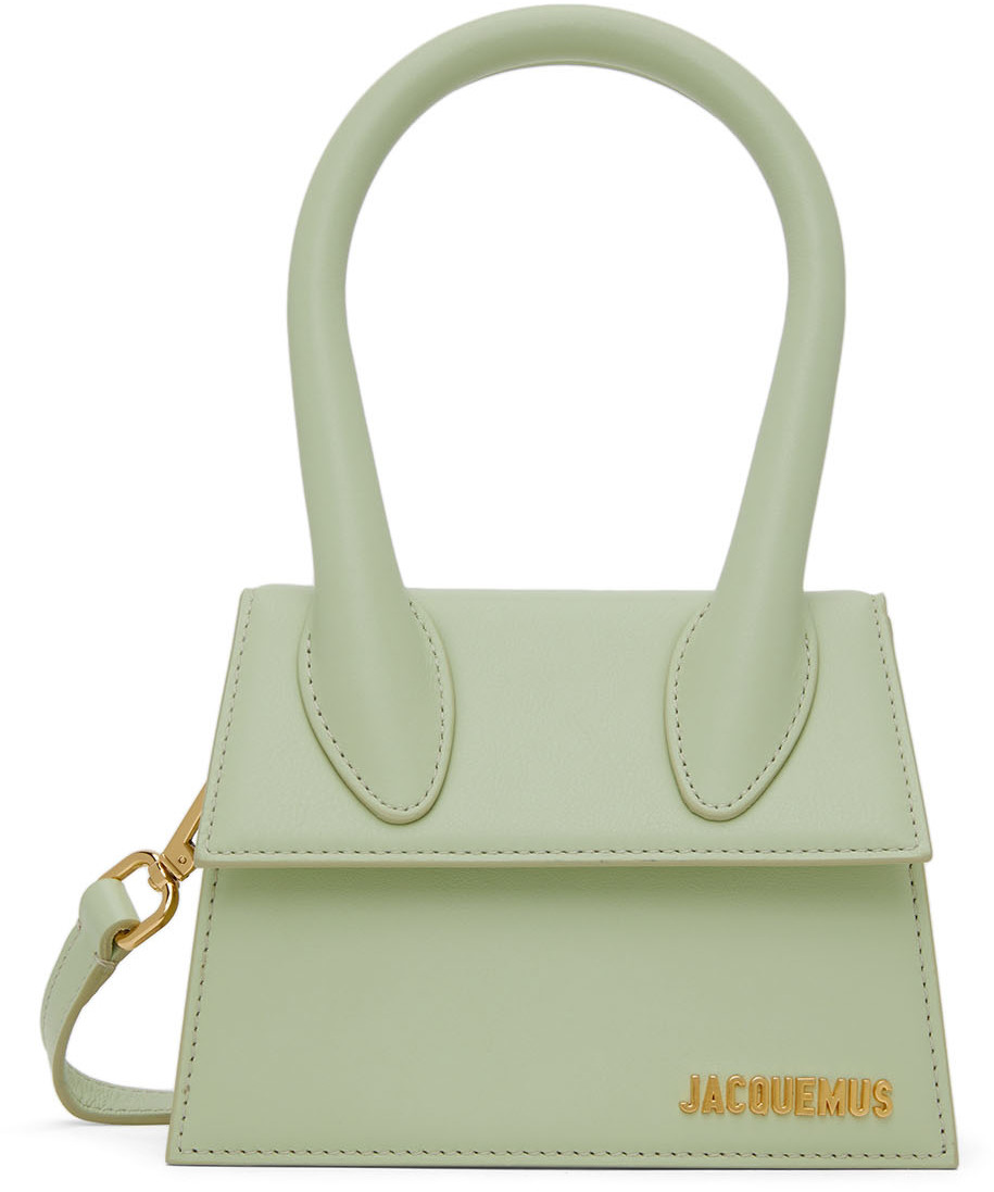 Jacquemus Green 'Le Chiquito Moyen' Top Handle Bag