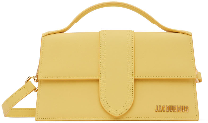 Jacquemus Yellow Le Papier 'Le Grand Bambino' Top Handle Bag