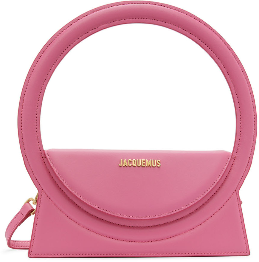 JACQUEMUS: Pink 'Le Sac Rond' Shoulder Bag | SSENSE Canada