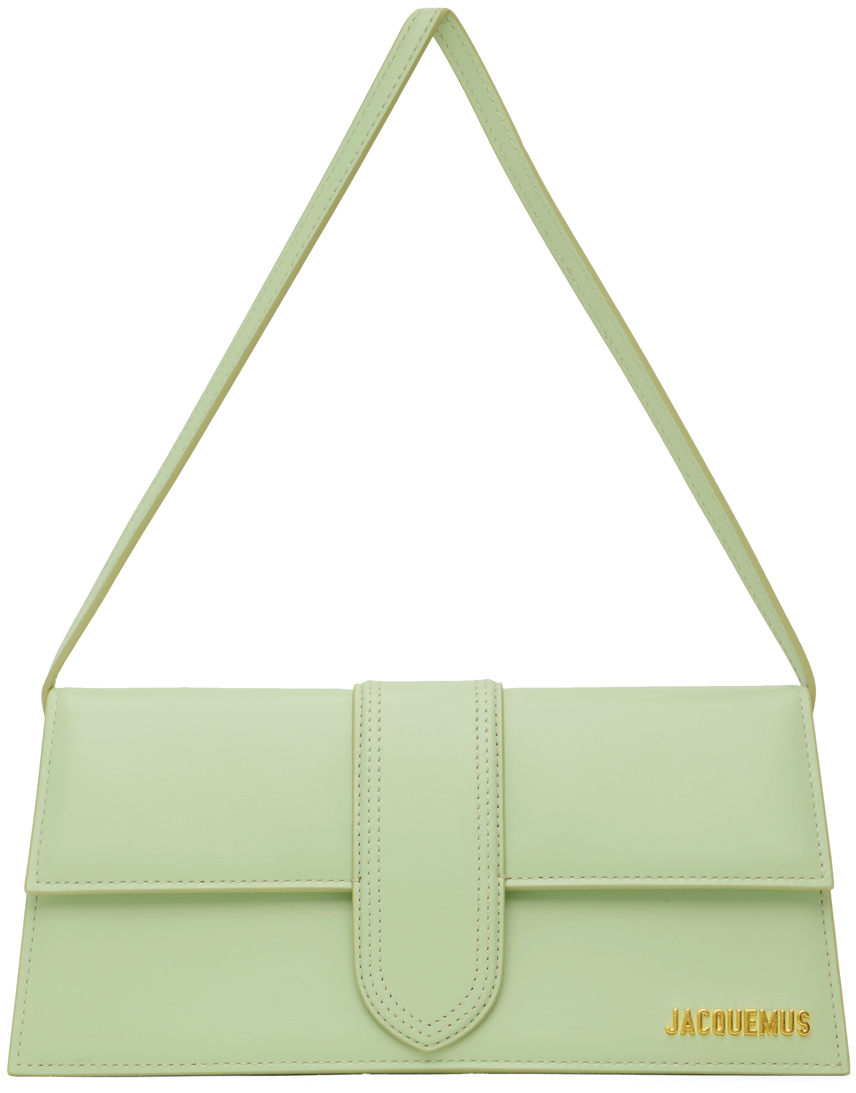 Jacquemus: Green Le Papier 'Le Bambino Long' Bag | SSENSE