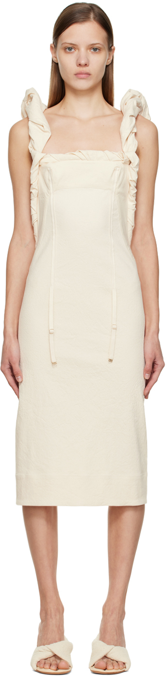Jacquemus: Off-White Le Papier 'La Robe Crema' Maxi Dress | SSENSE