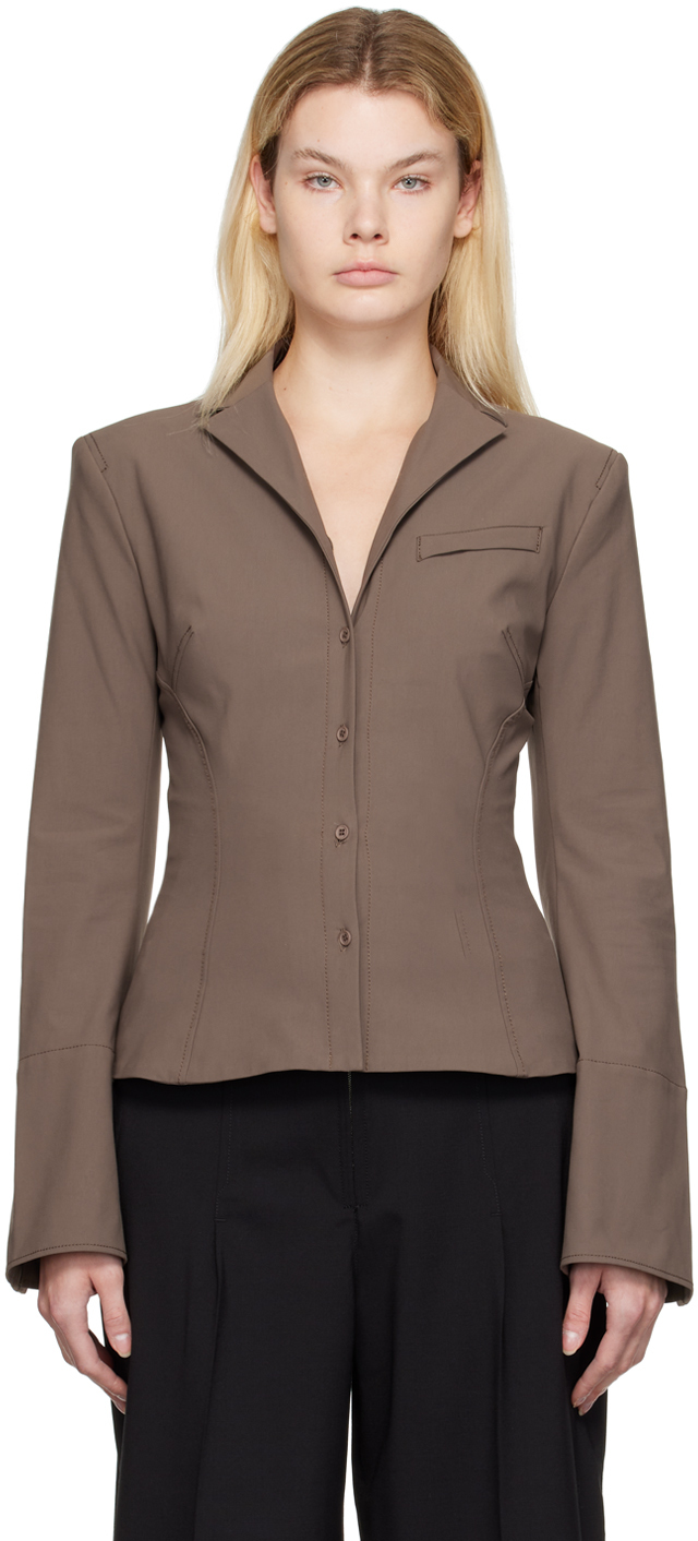 Brown Le Papier 'La Veste Crema' Blazer