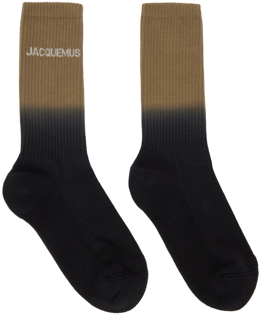 Jacquemus Brown & Black Le Papier 'Les Chaussettes Moisson' Socks