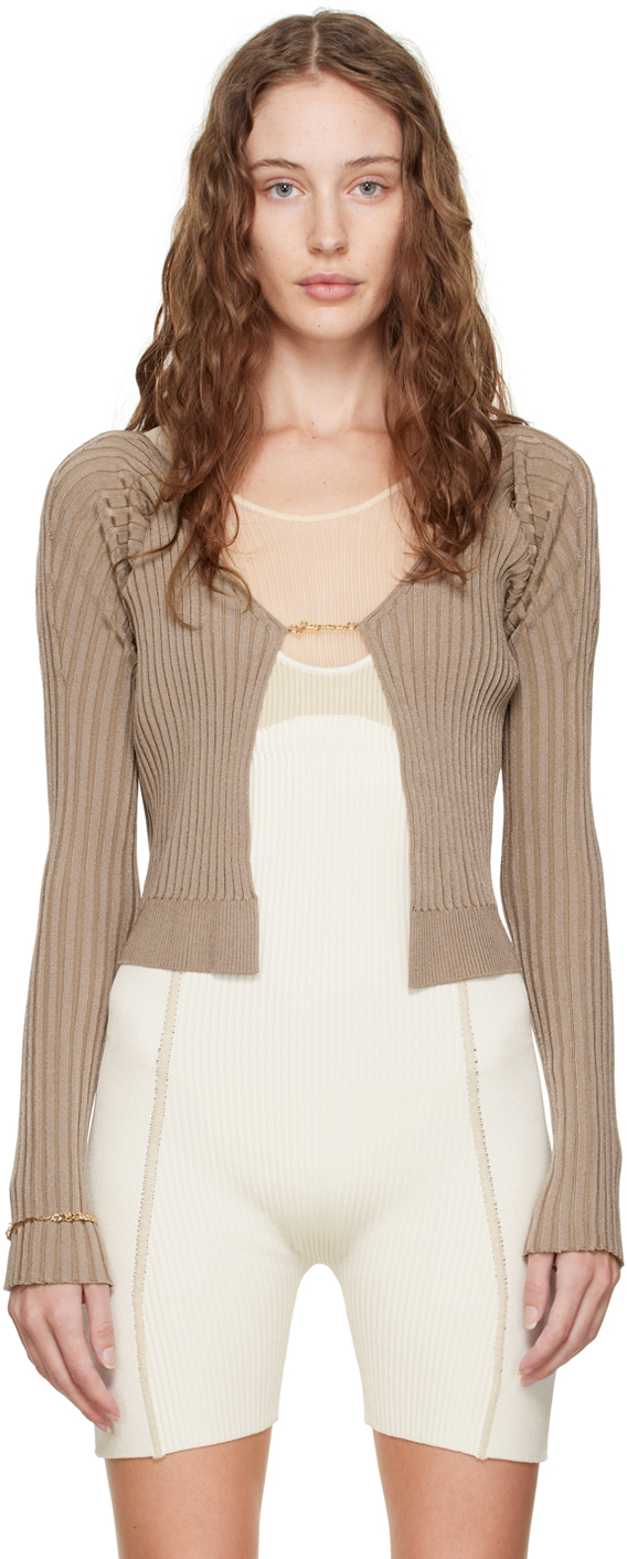 Beige 'La maille Pralù' Cardigan