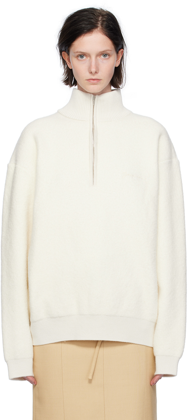 Jacquemus Off-white Le Papier 'la Maille Berger' Sweater In 100 White