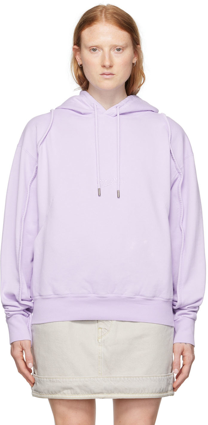Jacquemus: Purple 'Le Sweatshirt Camargue' Hoodie | SSENSE