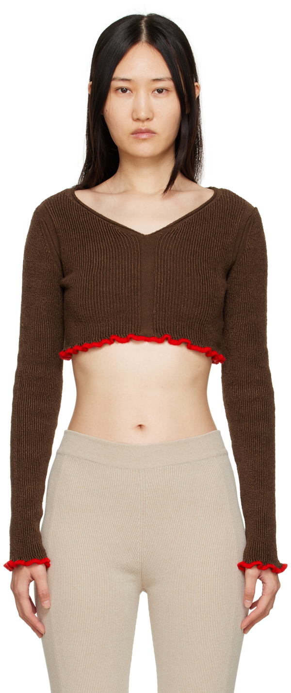 Brown & Red 'La Maille Santon' Sweater