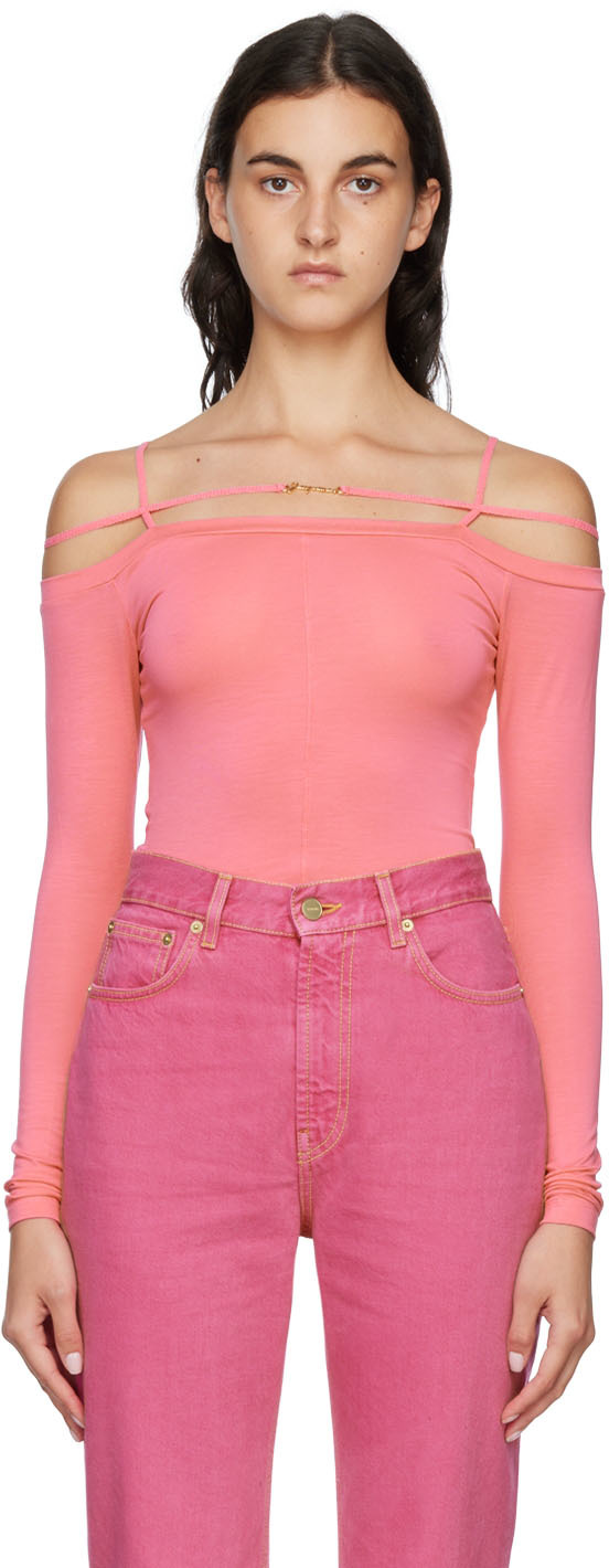 Jacquemus Pink Le Papier 'Le T-Shirt Sierra' Long Sleeve T-Shirt