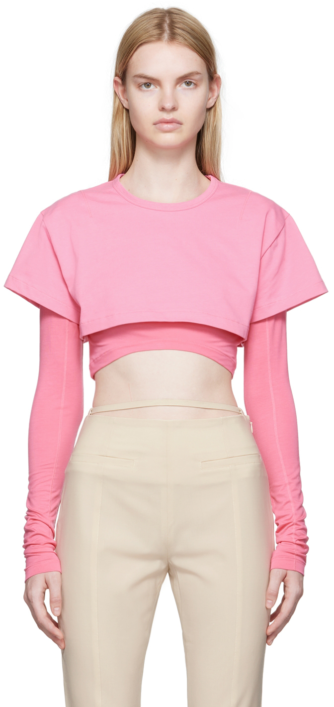 Jacquemus Pink 'Le Double' T-Shirt