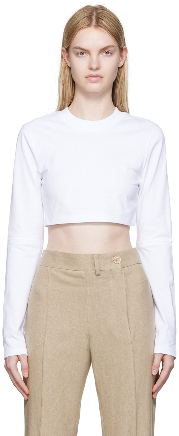 Jacquemus White 'Le T-Shirt Piccola' Long Sleeve T-Shirt