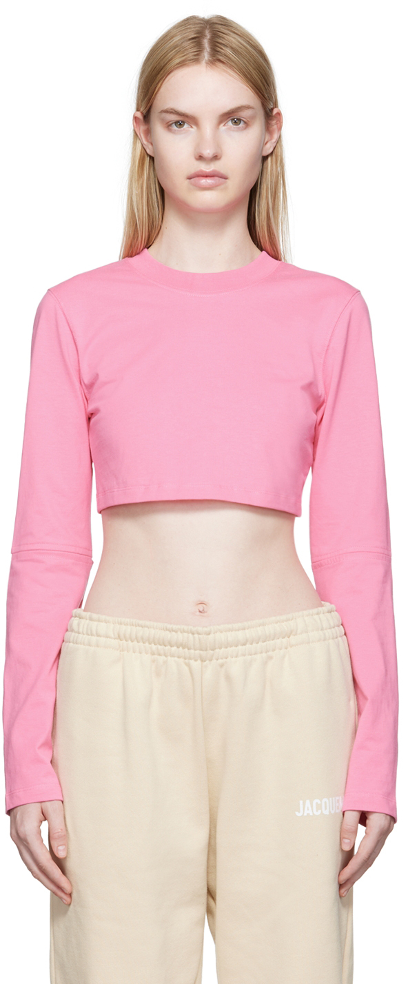 Jacquemus Pink 'Le T-Shirt Piccola' Long Sleeve T-Shirt