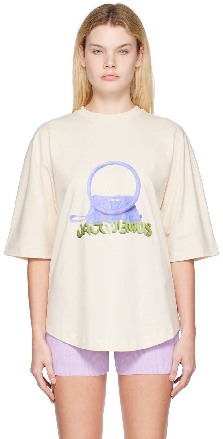 Jacquemus Off-White Le Papier 'Le T-Shirt Sac Rond' T-Shirt
