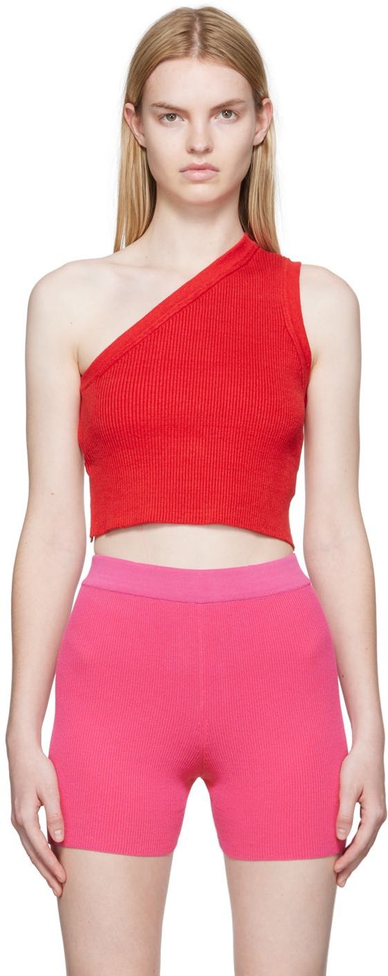 Red 'La Maille Ascu' Tank Top
