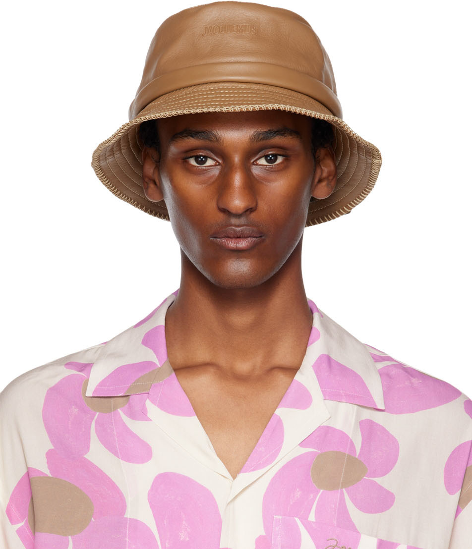 SSENSE Men Accessories Headwear Hats Tan Le Bob Mentalo Bucket Hat 
