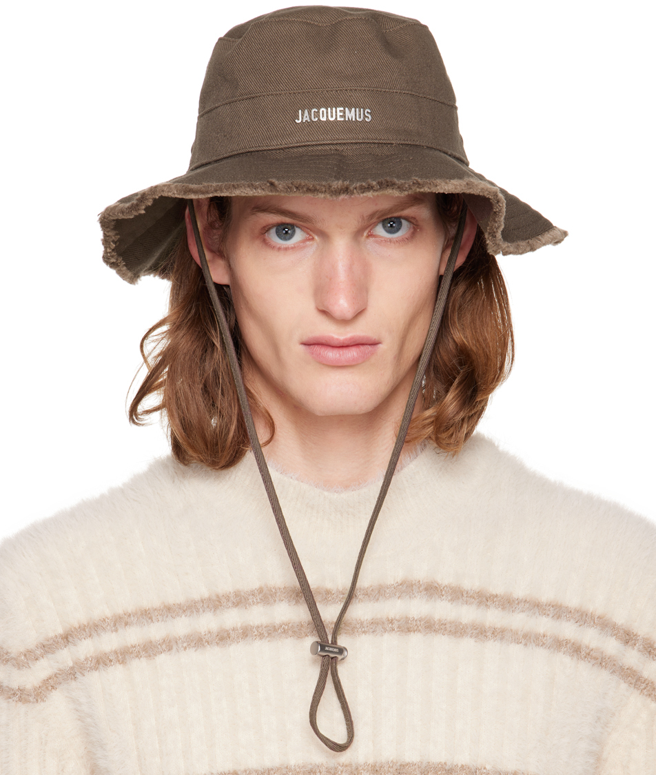 Jacquemus: Brown 'Le Bob Artichaut' Bucket Hat | SSENSE UK