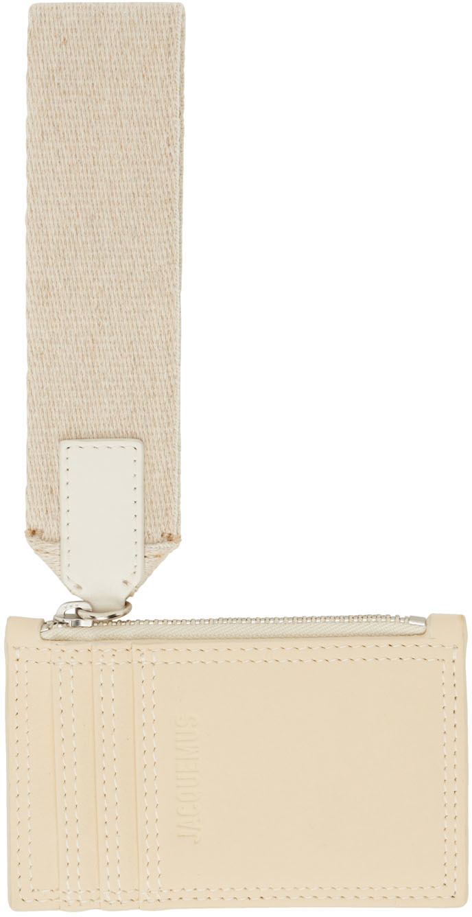 Jacquemus Off-white 'le Porte Nastrinu' Card Holder In 120 Ivory