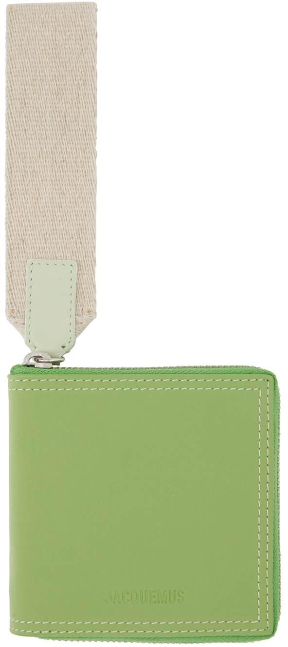 Jacquemus Green 'le Carré Rond' Wallet In 550 Green