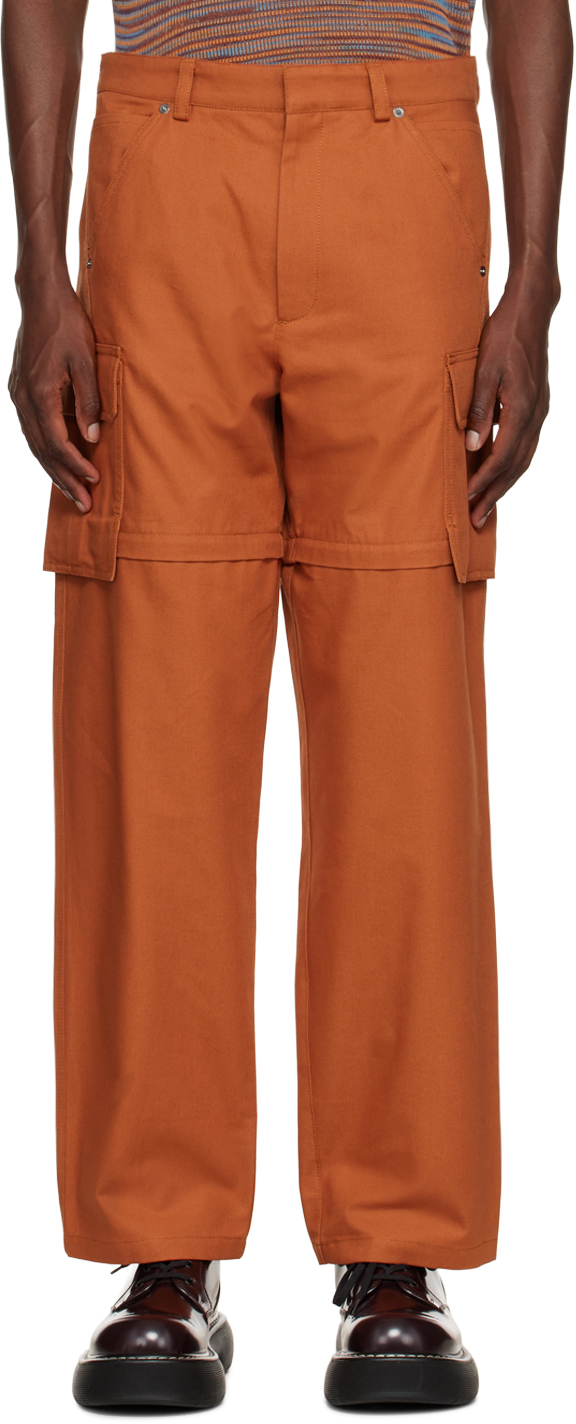 Jacquemus Orange Le Papier 'Le Pantalon Pêche' Cargo Pants