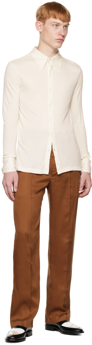 CARLOTA BARRERA BROWN TAILORED TROUSERS 