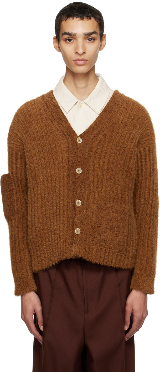 Jacquemus: Brown Le Papier 'Le Cardigan Neve' Cardigan | SSENSE Canada