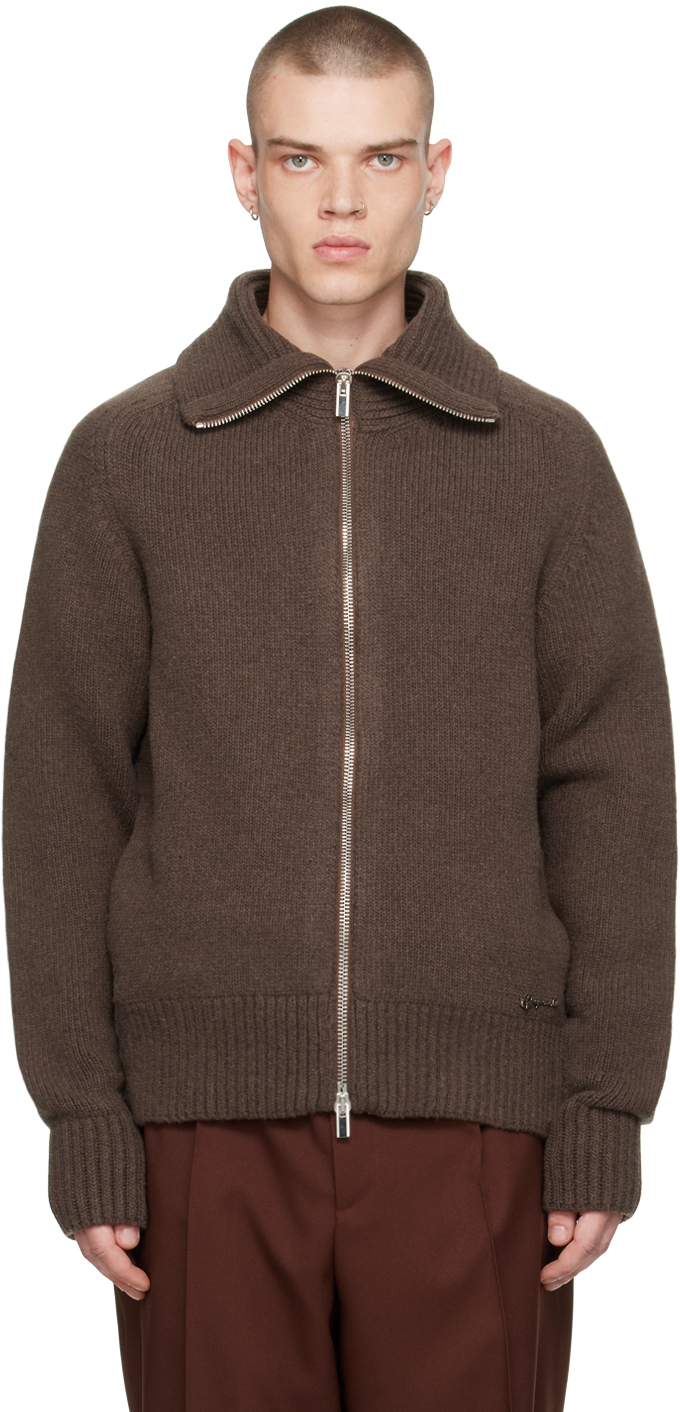 Jacquemus: Brown Le Papier 'Le Cardigan Meunier' Sweater | SSENSE