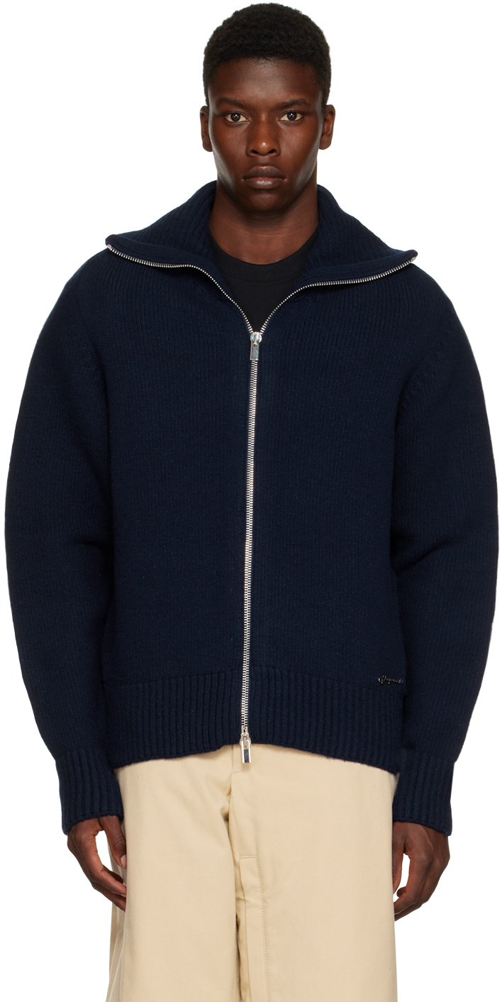 Jacquemus Navy 'Le Papier 'Le Cardigan Meunier' Sweater