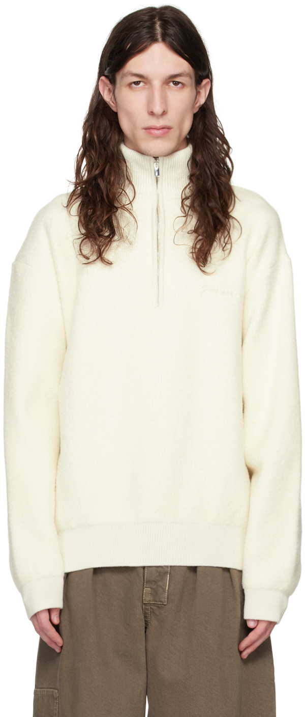 Jacquemus: Off-White Le Papier 'La Maille Berger' Sweater | SSENSE
