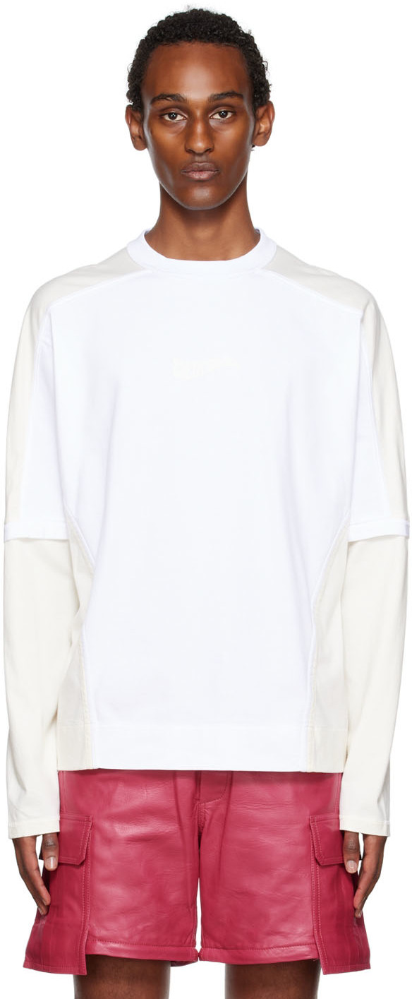 procedure Verzoenen de ober Jacquemus: Off-White Le Papier 'Le T-Shirt Crema' Long Sleeve T-Shirt |  SSENSE