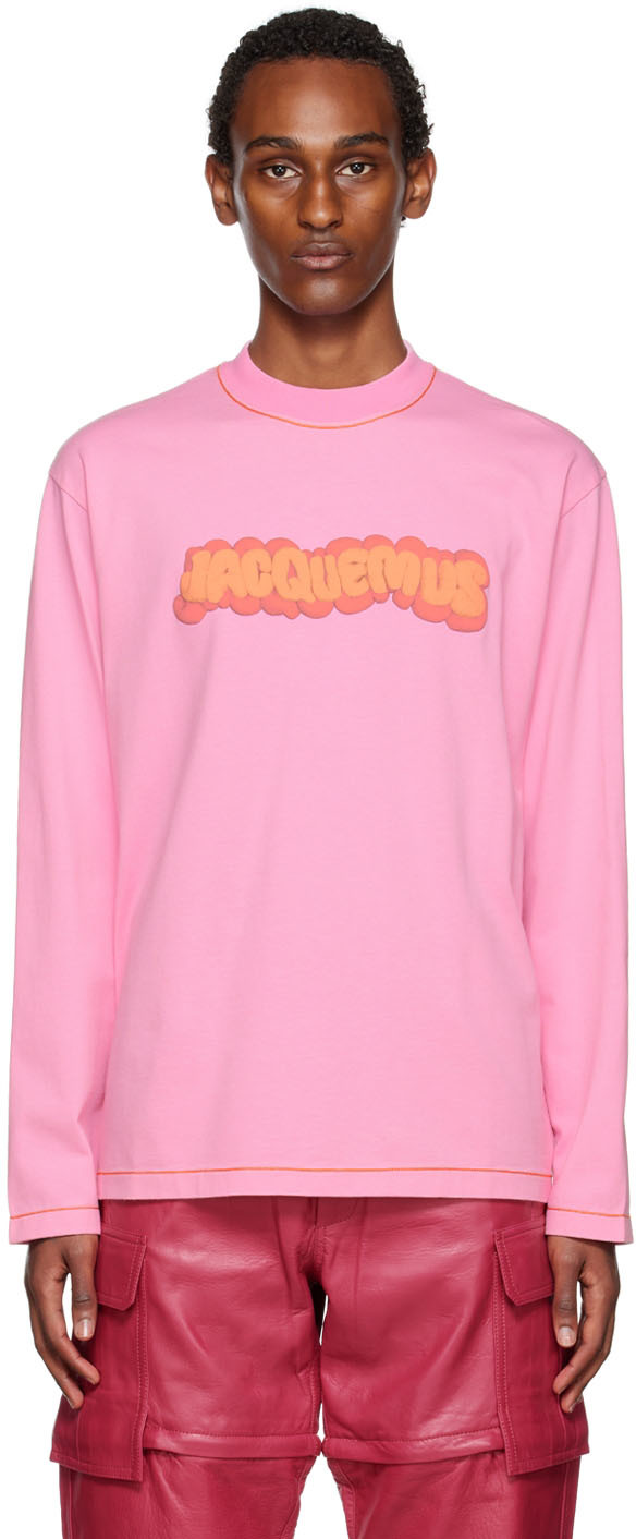 Jacquemus Pink Le Papier 'Le T-Shirt Pate À Modeler' Long Sleeve T-Shirt