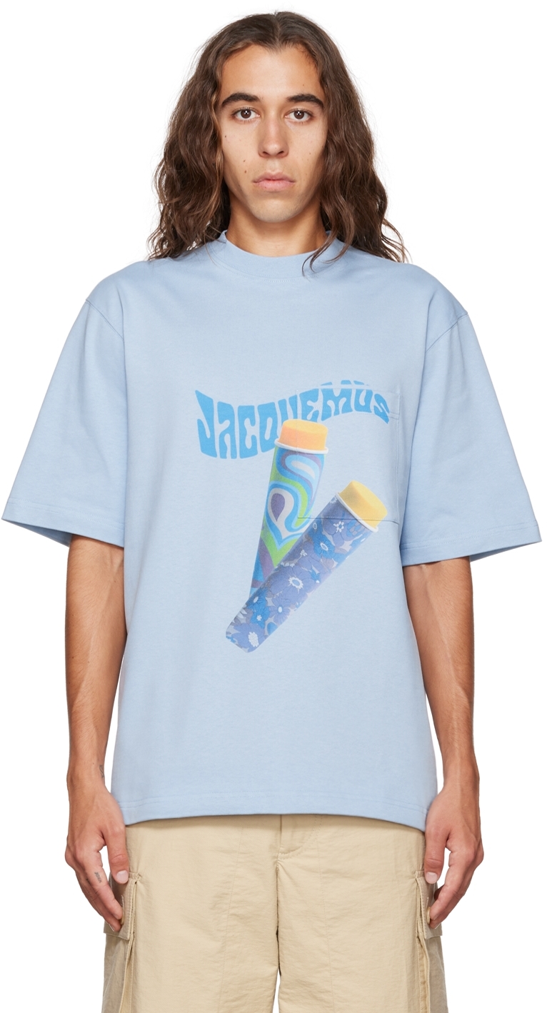 Jacquemus Blue Le Papier 'Le T-Shirt Paisley' T-Shirt