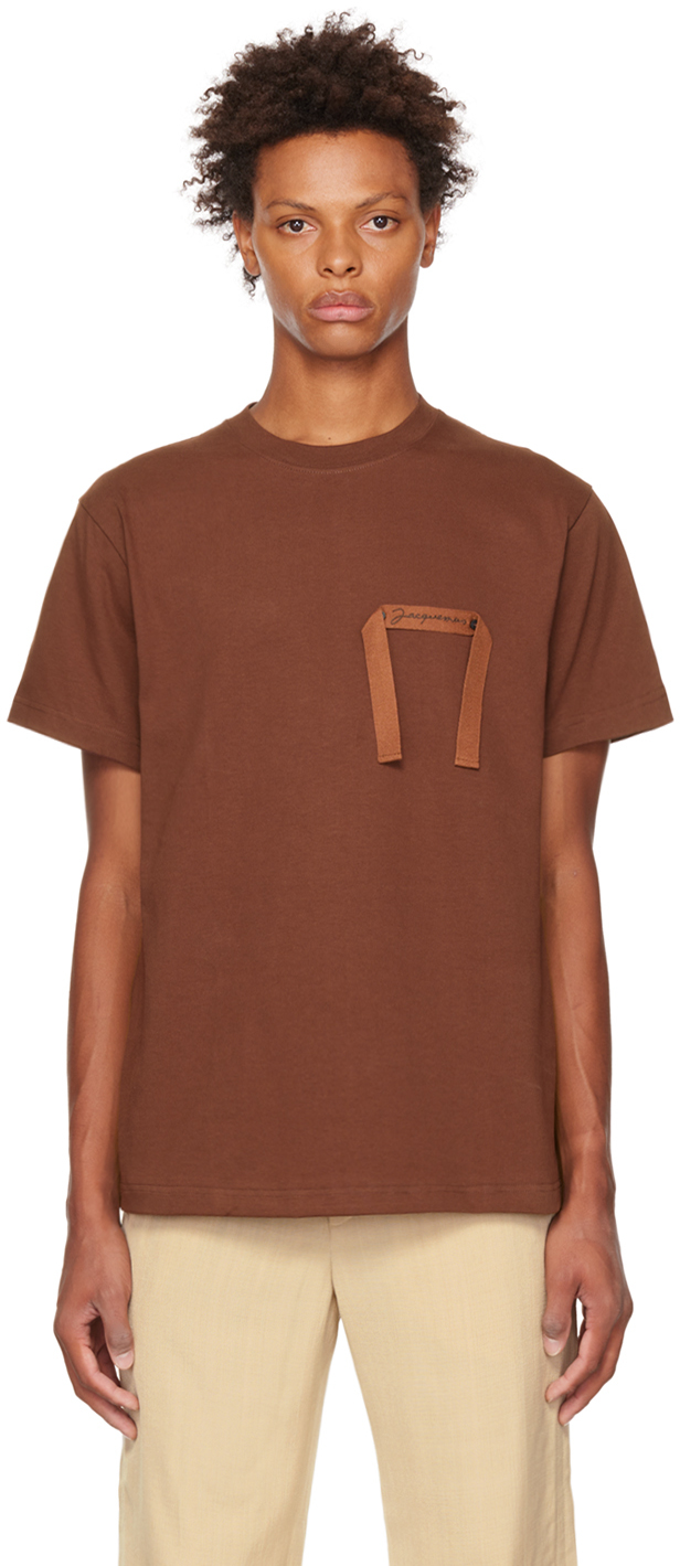 Jacquemus Brown Le Papier 'Le T-Shirt Gros Grain' T-Shirt
