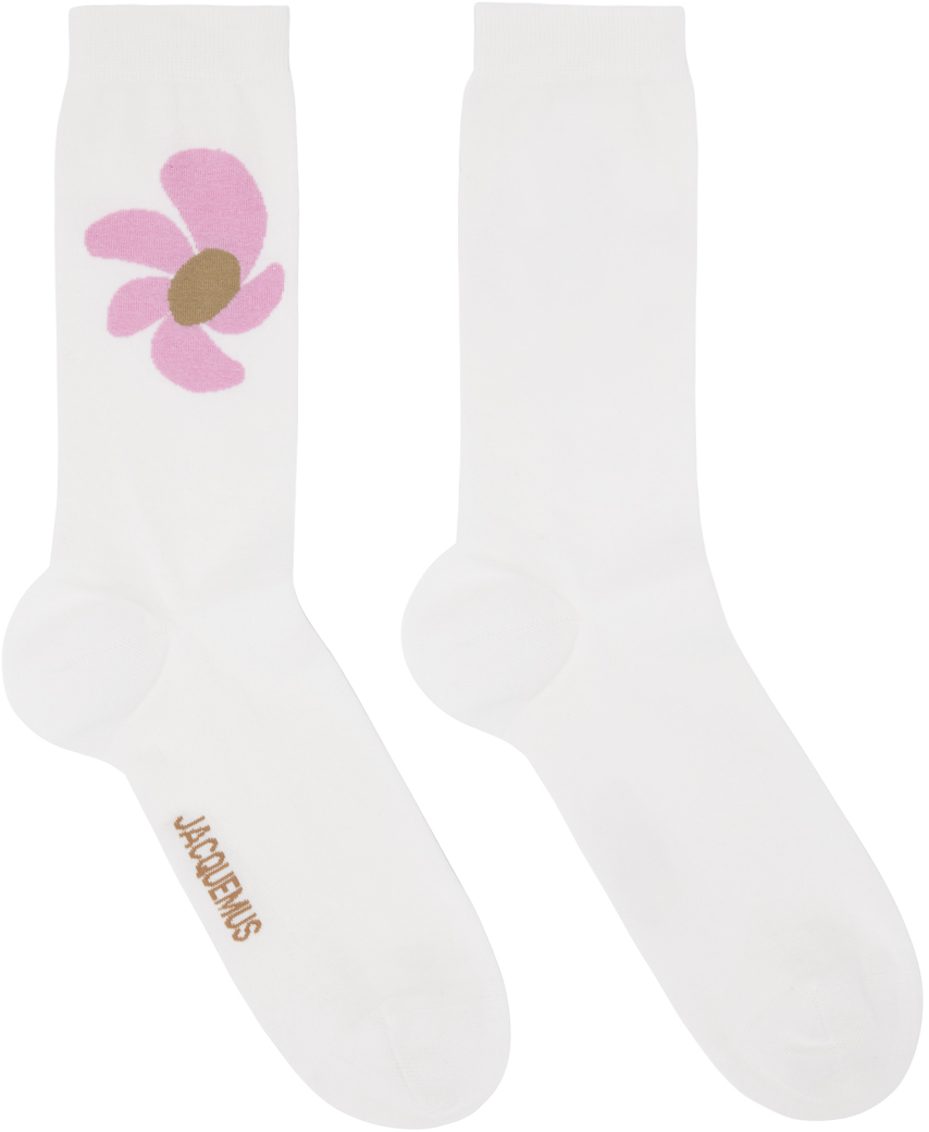 Jacquemus Beige Le Papier 'Les Chaussettes Fleurs' Socks
